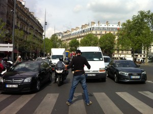 This guy interpreted his liberty and equality as the right to juggle in front of traffic, which he did for hours.