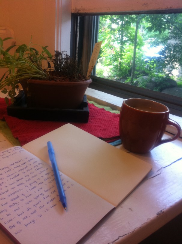 I write at a friend's home in Massachusetts, when her daughter was young and sleeping. 